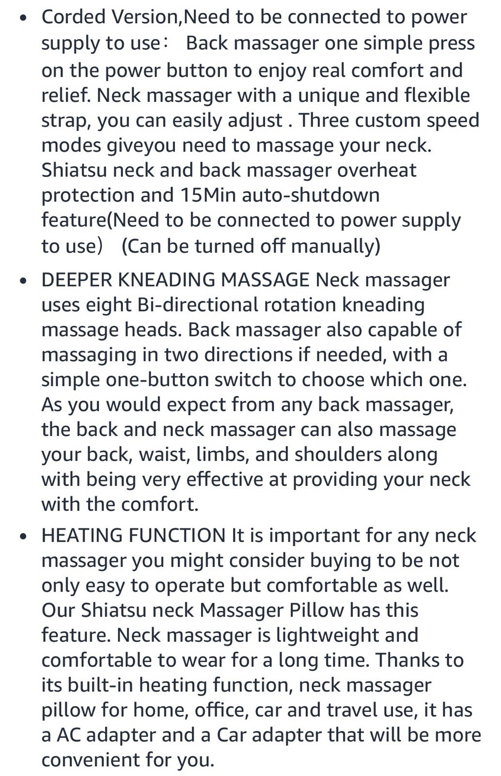 AERLANG Shiatsu Back Neck Massager Deep Tissue Heat Self Care Gift