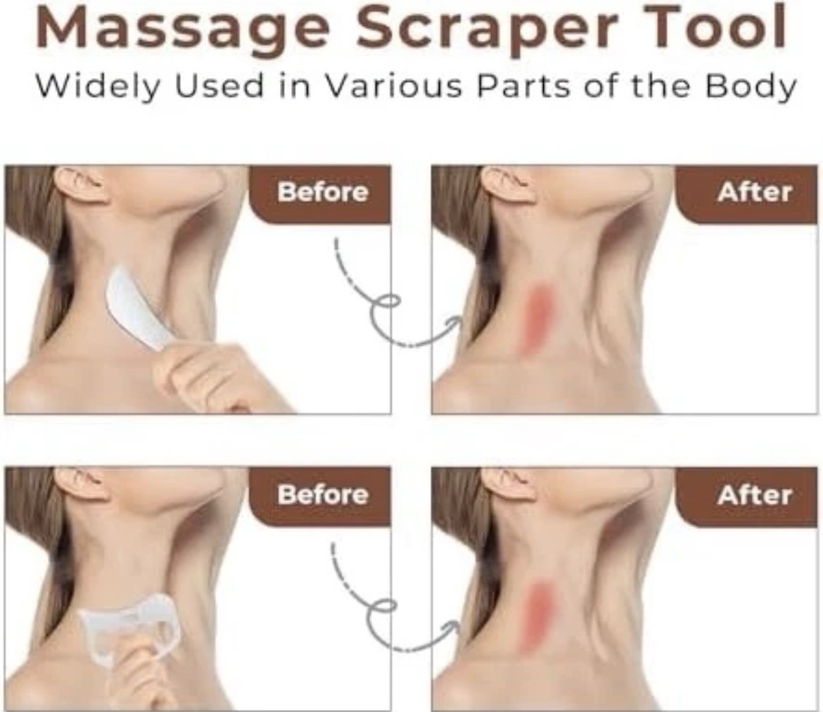 2 in 1 Stainless Steel Gua Sha Muscle Scraper Physical Therapy Tool Set 🆕
