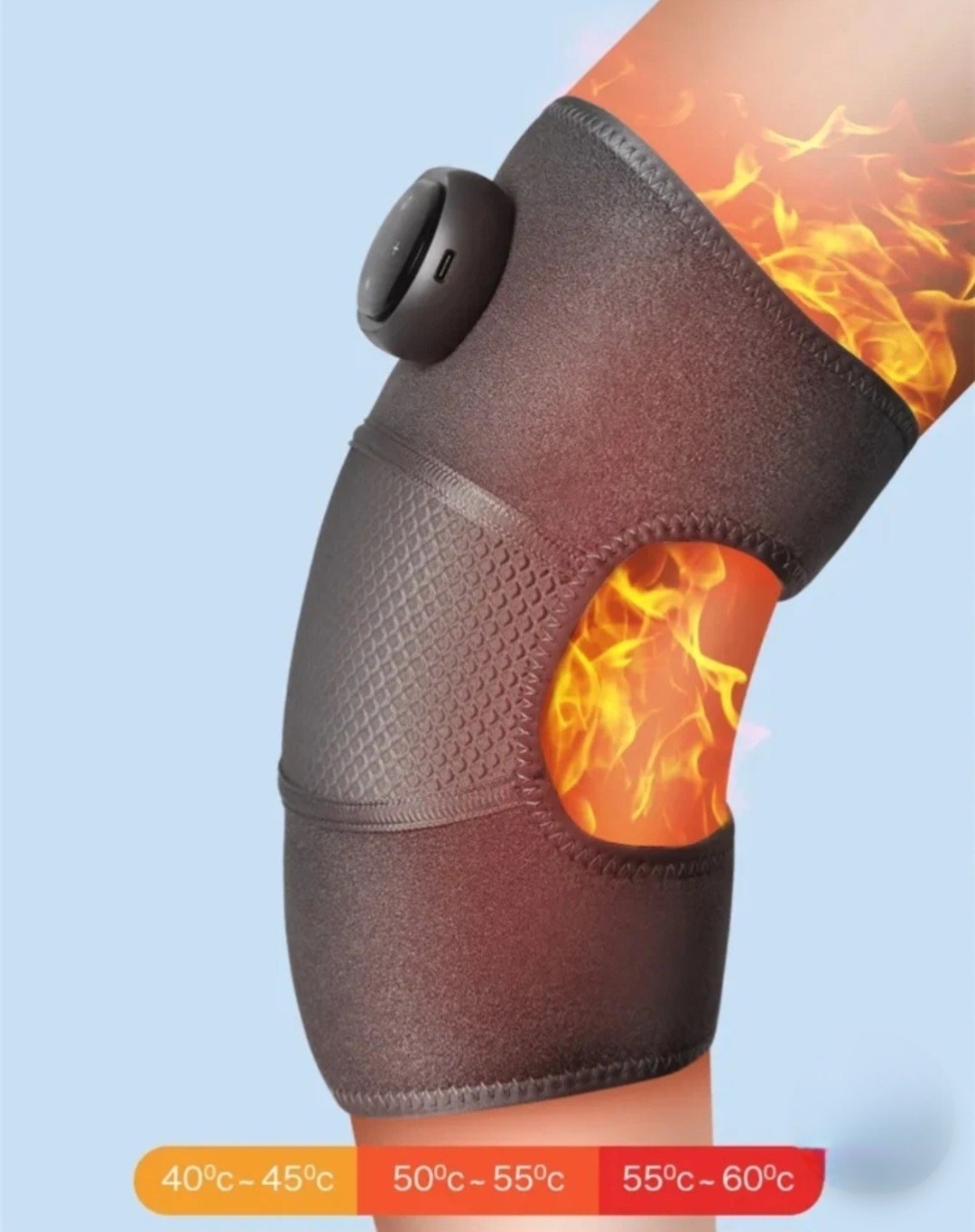2PK Heated Vibrating Knee Massager, Cordless Knee Support Wrap for Joint Pain