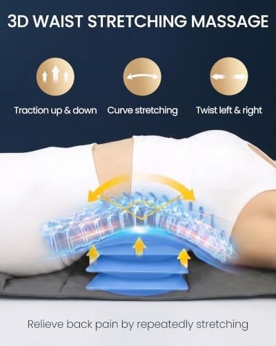Full Body Massage Mat with Heat, 3D Body Stretching & Adjustable Lumbar Traction