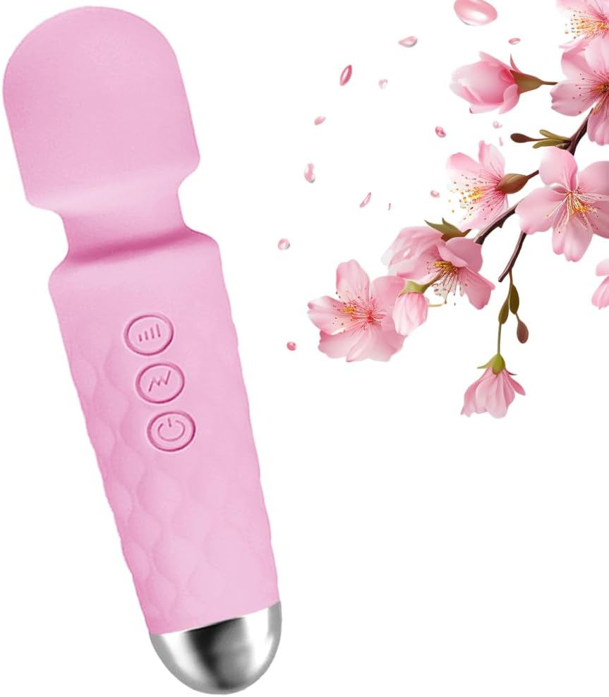Wireless Massager – 8 Speeds, 20 Modes, 3-Sec Press to On, Muscle Relaxer (Pink)