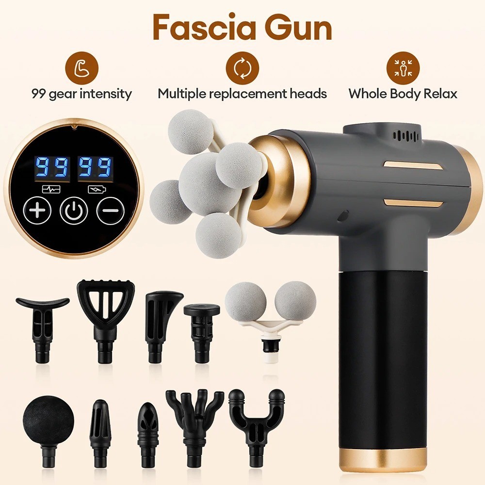 11-in-1 Massage Gun 99 Speed Deep Tissue Muscle Percussion Massager