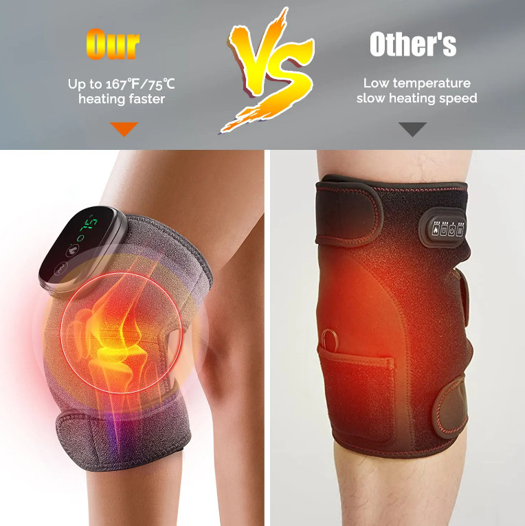 1/2/4Pcs Heating Knee Massage Device Relief Knee Arm Joint Pain Tool Home Use