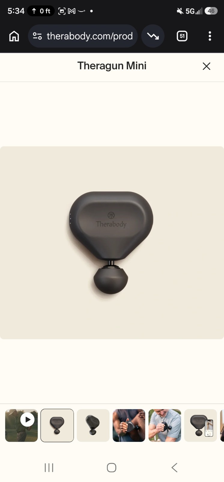 Therabody Theragun Mini 3rd Generation Black NIBMsrp$219 / 3 Massage Attachments