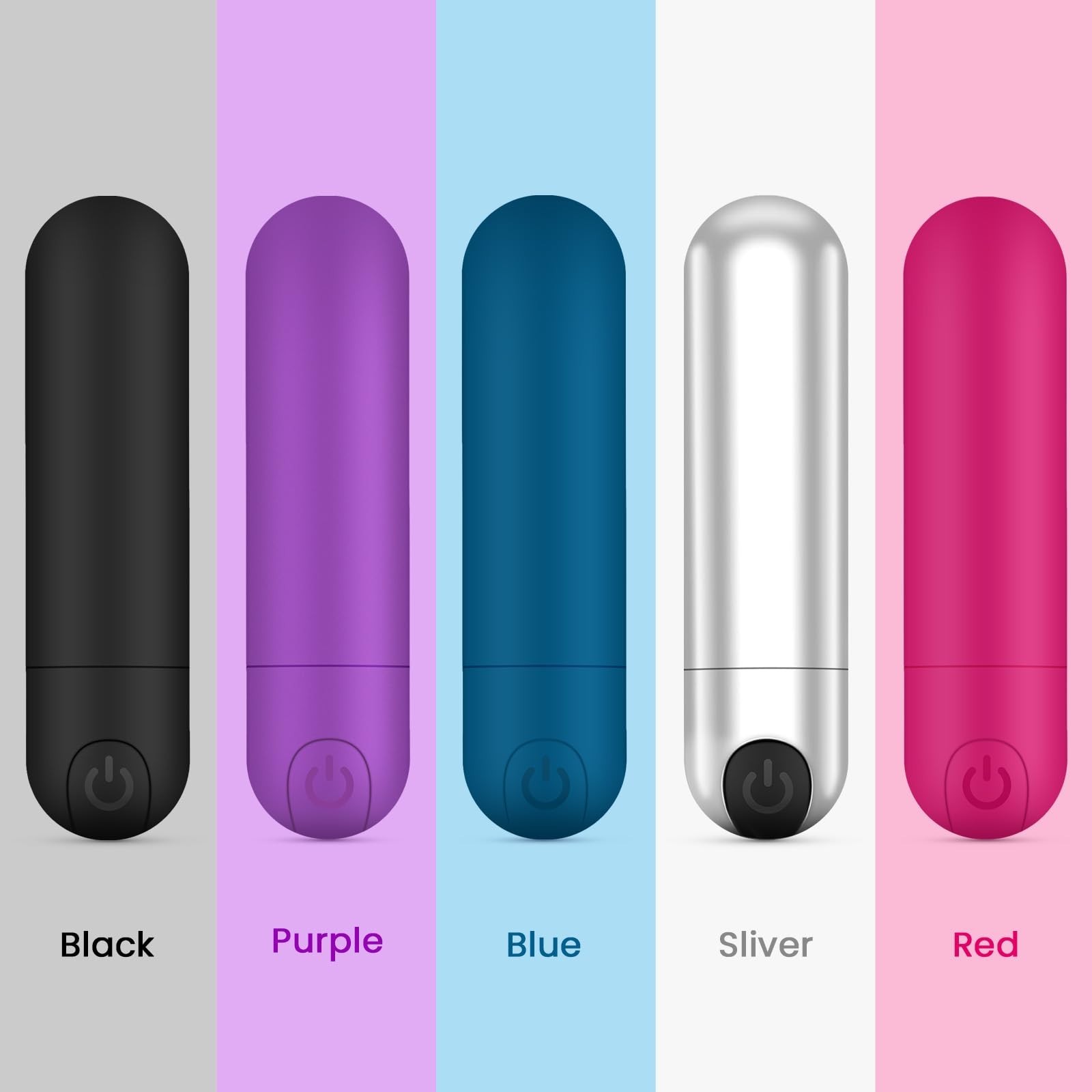 Waterproof Mini Massager – Rechargeable, 10 Vibration Settings, Portable & Compa