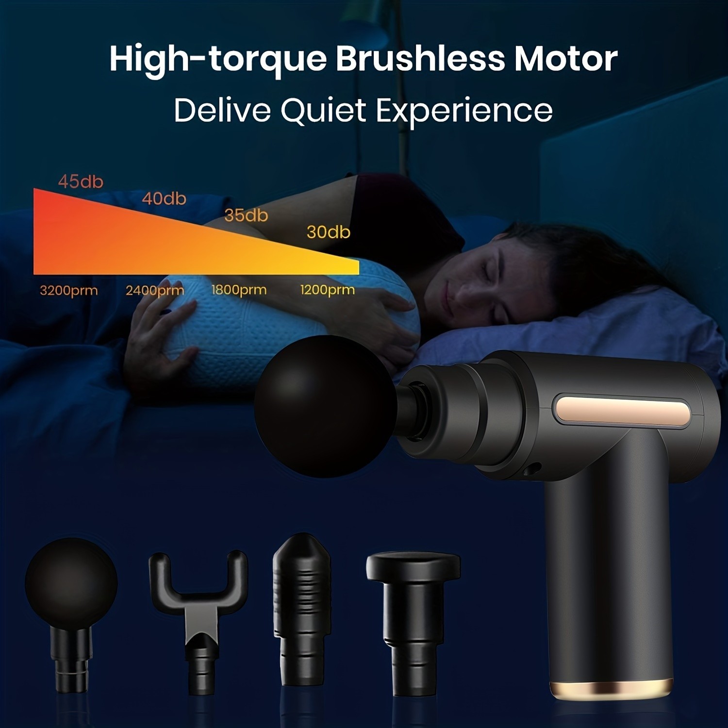 New Electric Massage Gun Deep Tissue Muscle Massager Body Back Neck Pain Relief
