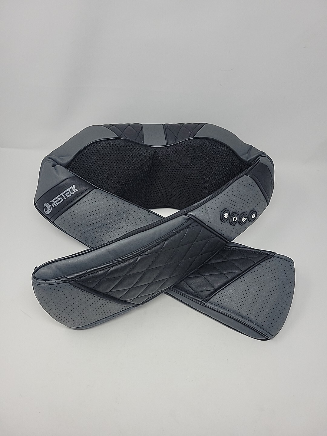 RESTECK Electric Shiatsu Neck/Shoulder/Back Massager W/Heat-Fingertip Controls