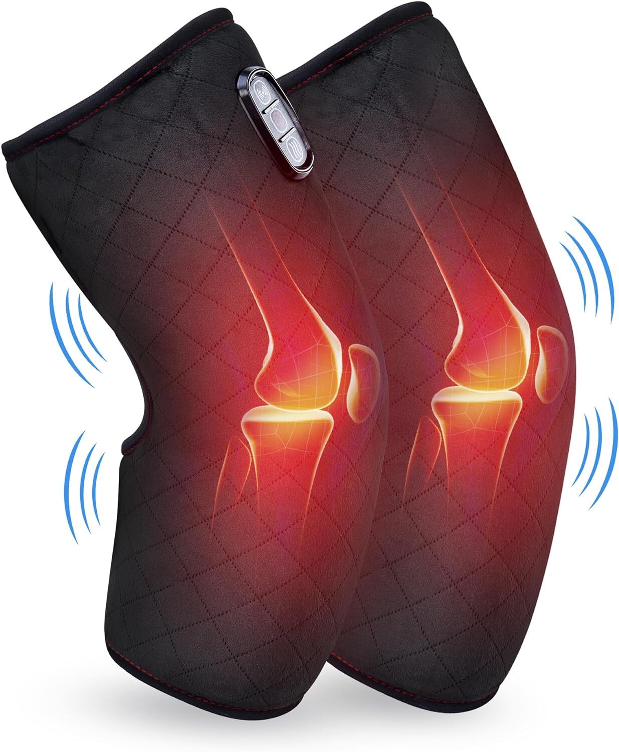 Heated Knee Brace Wrap with Vibration Massage – Knee Heating Pad with Vibration