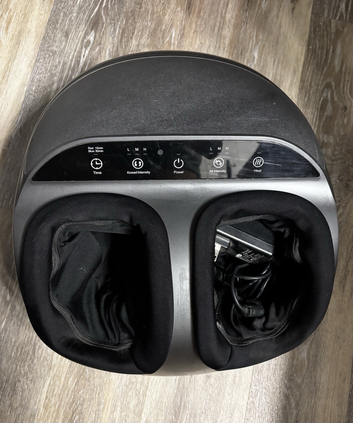 RENPHO RF-FM059R Heated Kneading Foot Massager Machine, Corded 12V, Black/Gray
