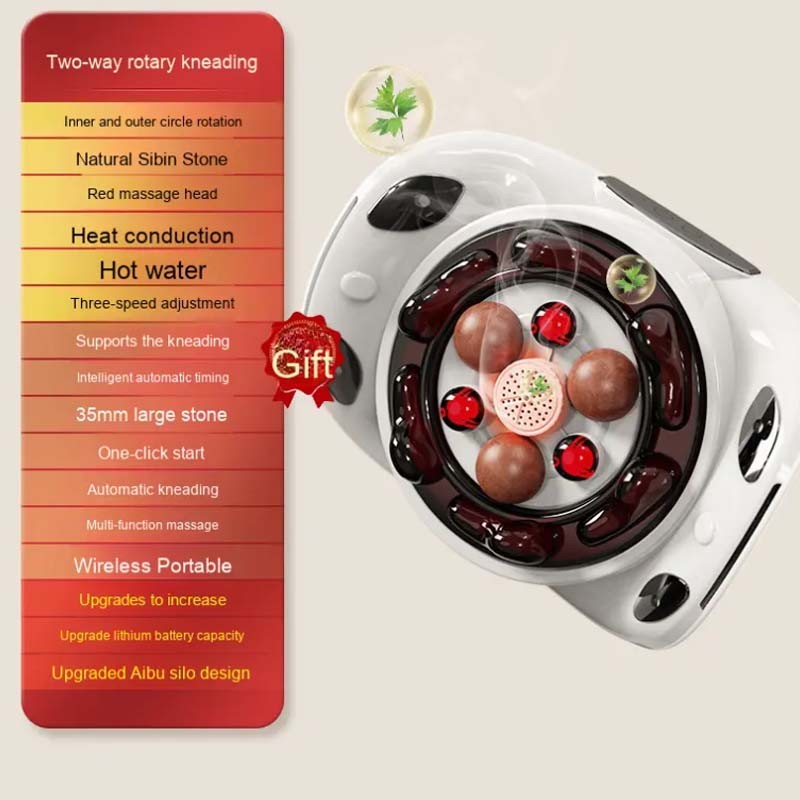 NEW Hand Abdominal Massager Multifunctional Electric Bian Stone Waist Massager