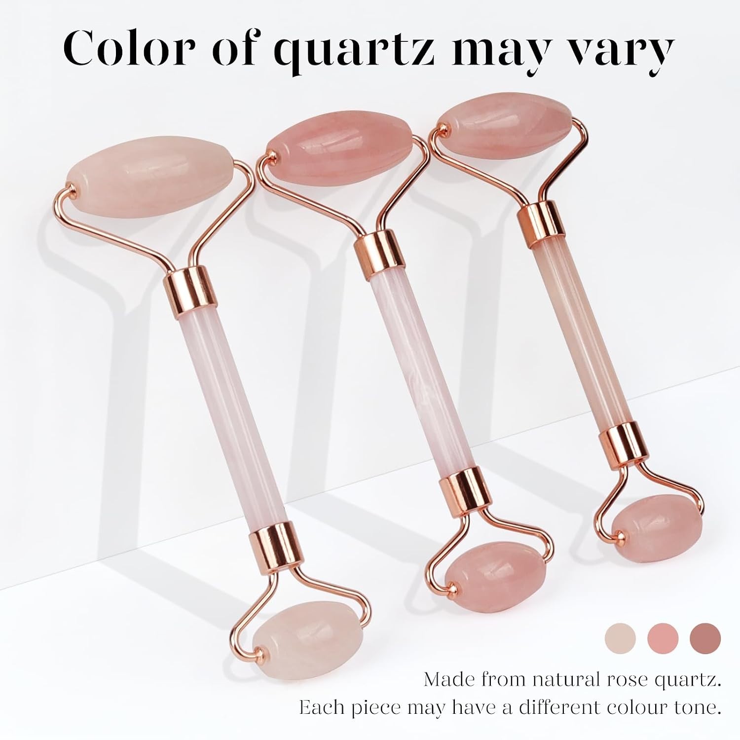 Portable Rose Quartz Facial Roller & Gua Sha for Puffy Skin Relief – Pink Set