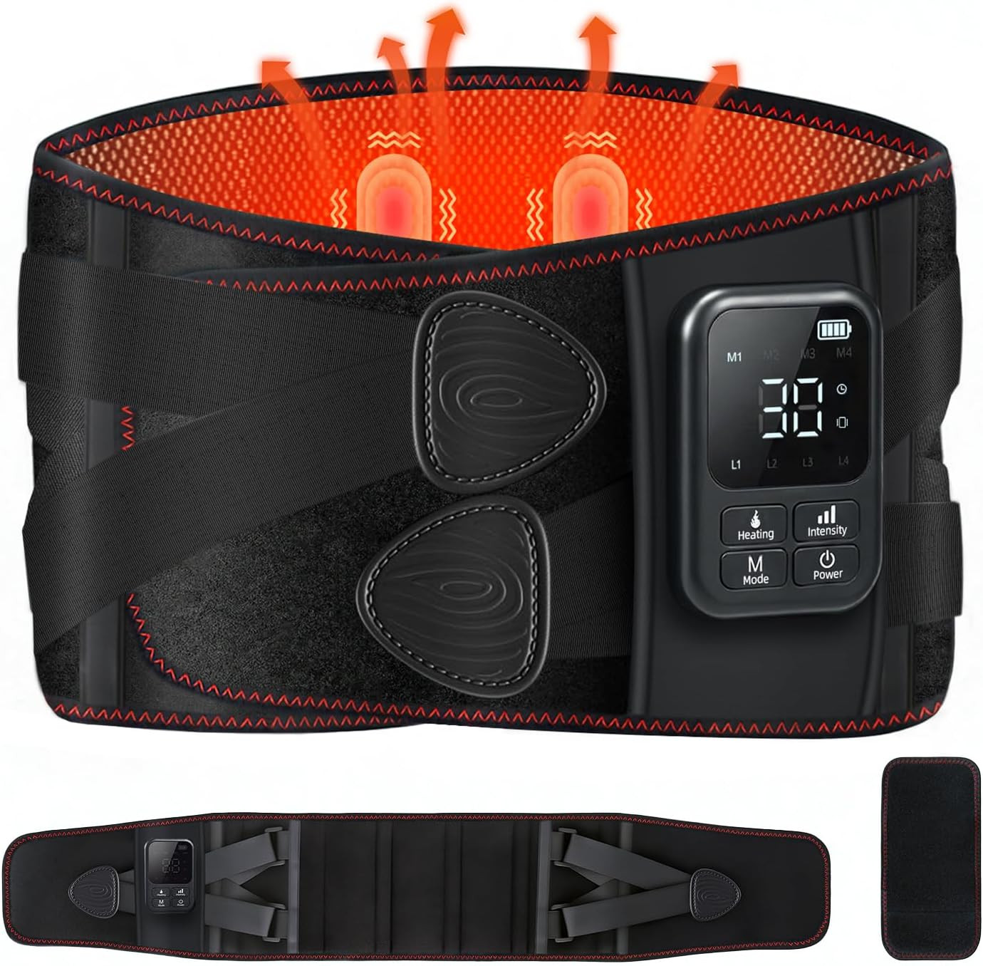 Cordless Heating Massage Belt for Lower Back Soothe Discomfort – 5000Mah Adjusta