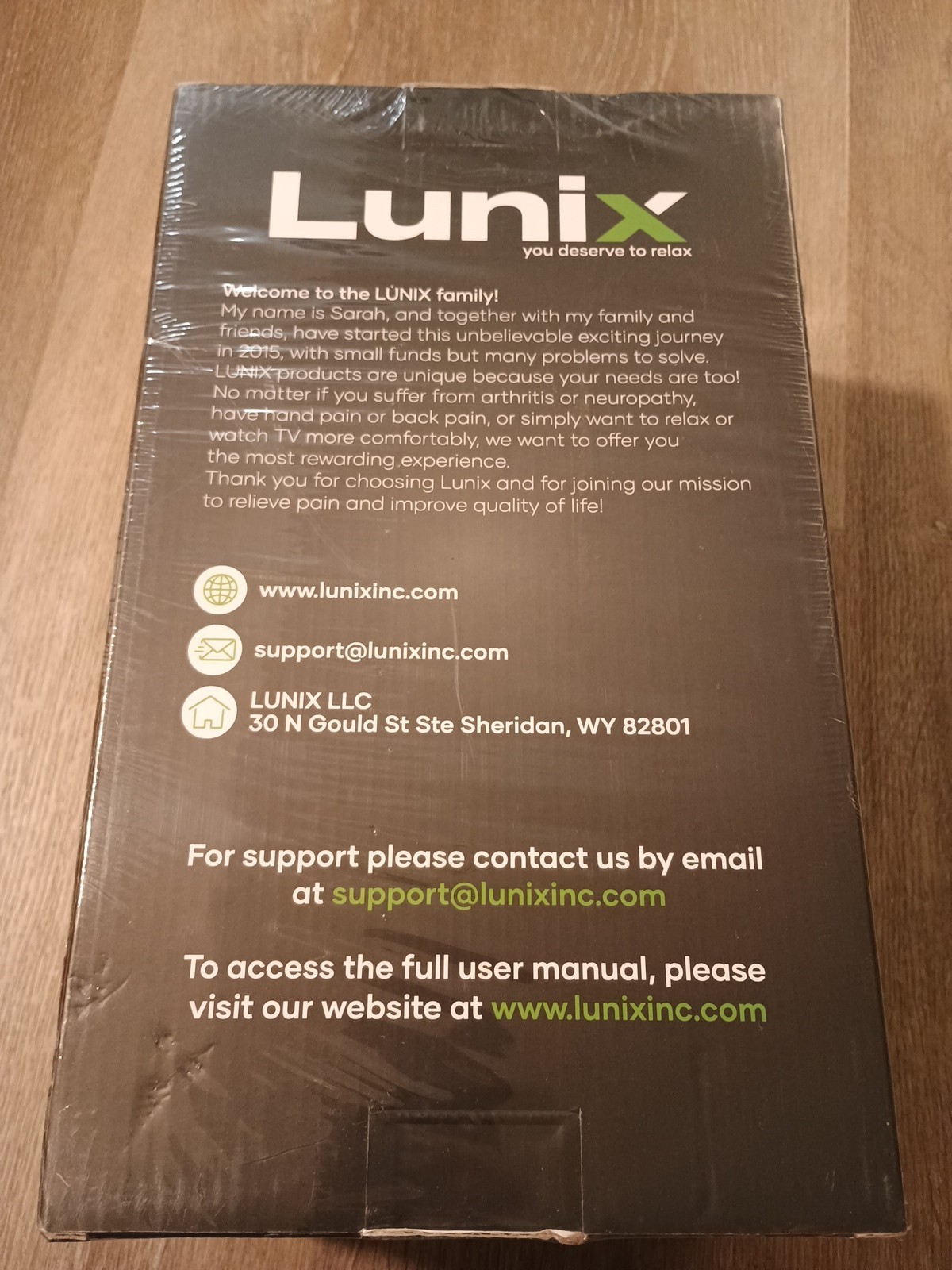 Lunix LX3 Cordless Hand Massager Heat Brand New Sealed