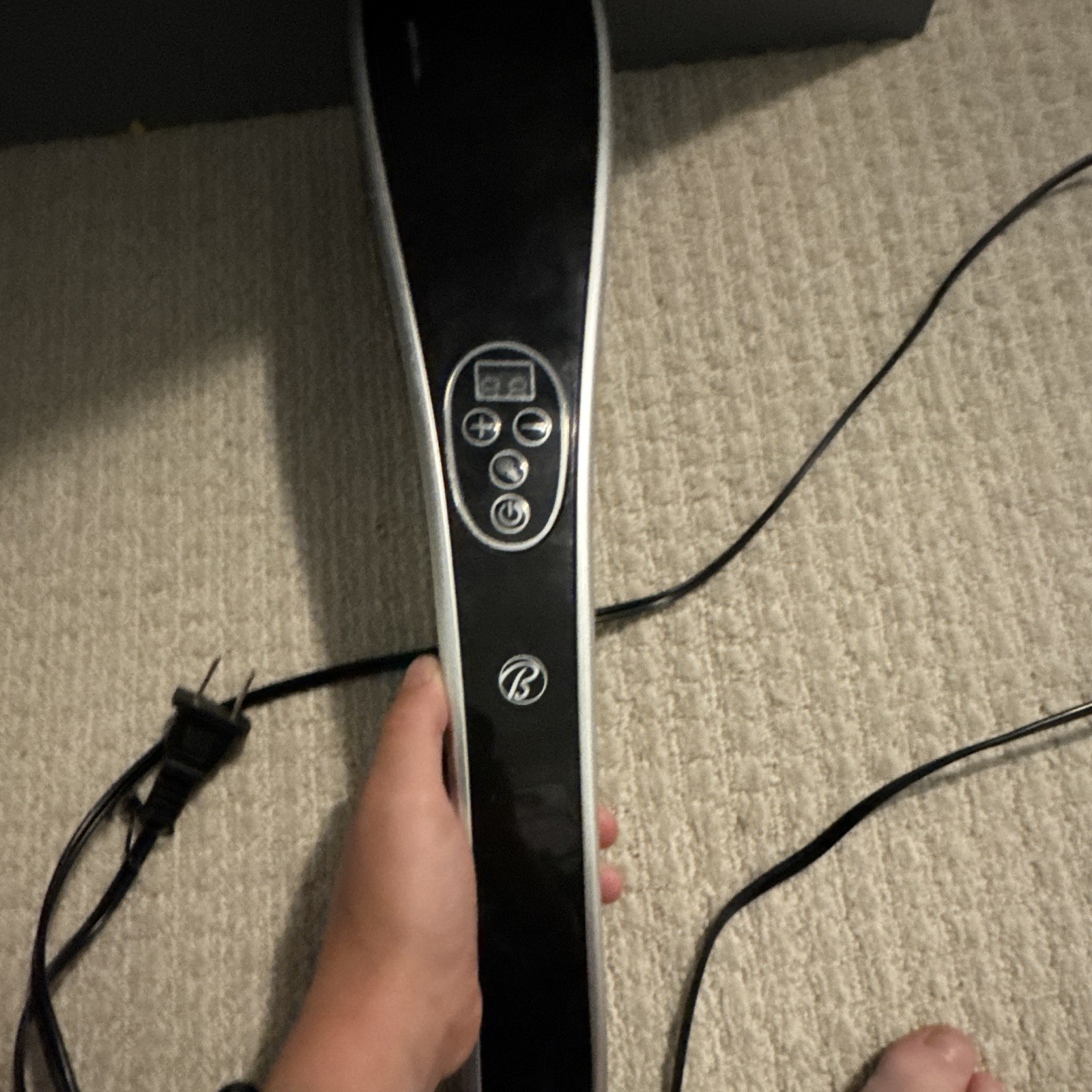 Handheld Corded Electric Body Massage Wand, Black, Back/Neck/Legs, 1 Head