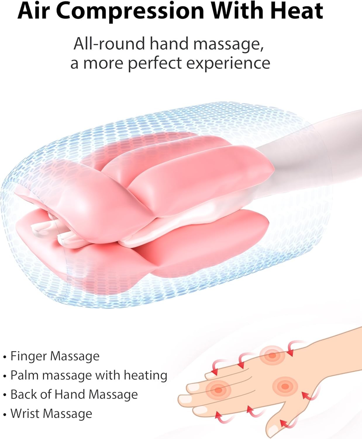 CINCOM rechargeable heated hand massager to relieve hand pain.