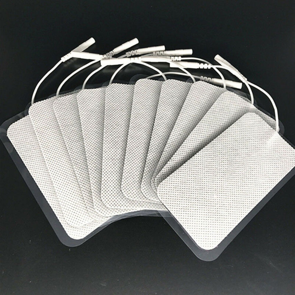 40pcs Non-woven Fabric Electrode Pads 2×3.5 for TENS Machine Relief Pain White