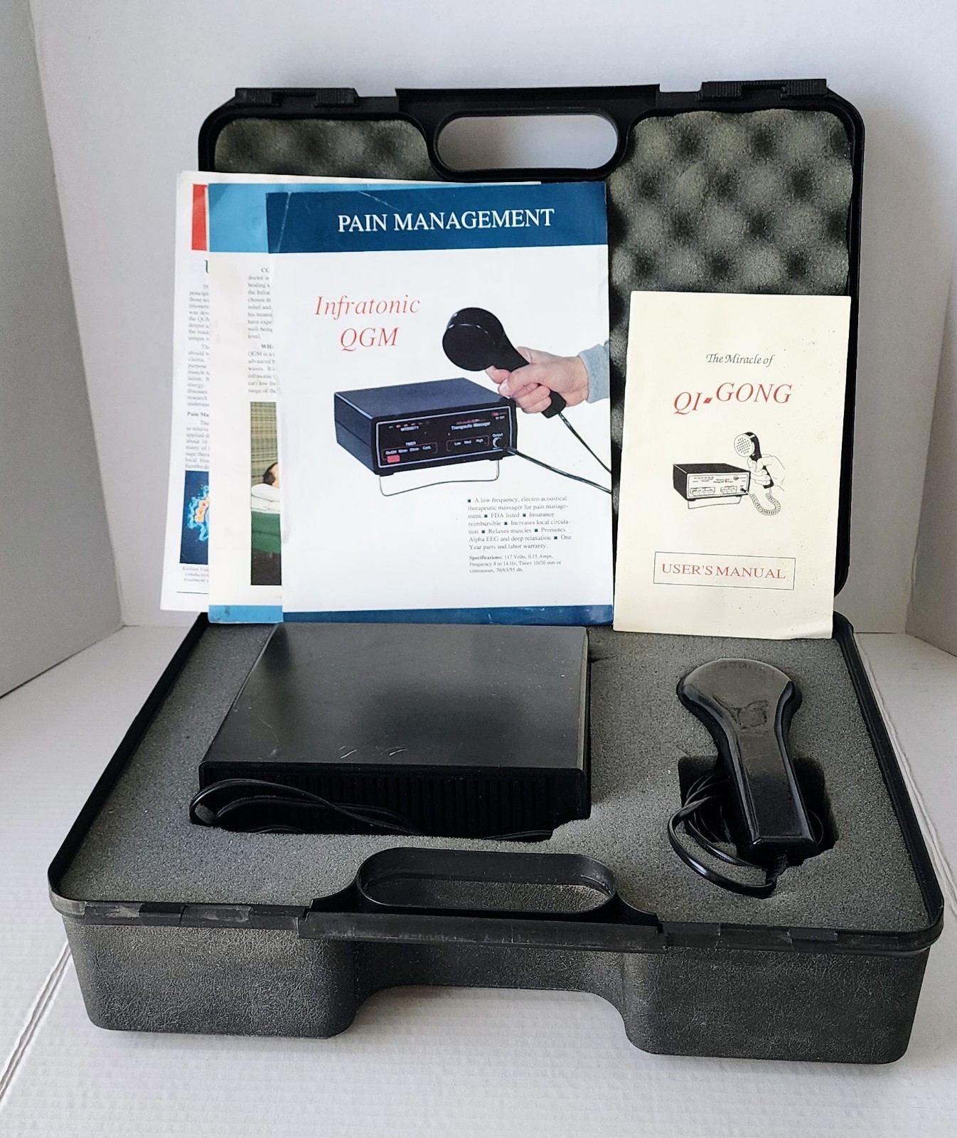 CHI Infratonic QGM SY-201 Therapeutic Massager Parts Repair w/ Case