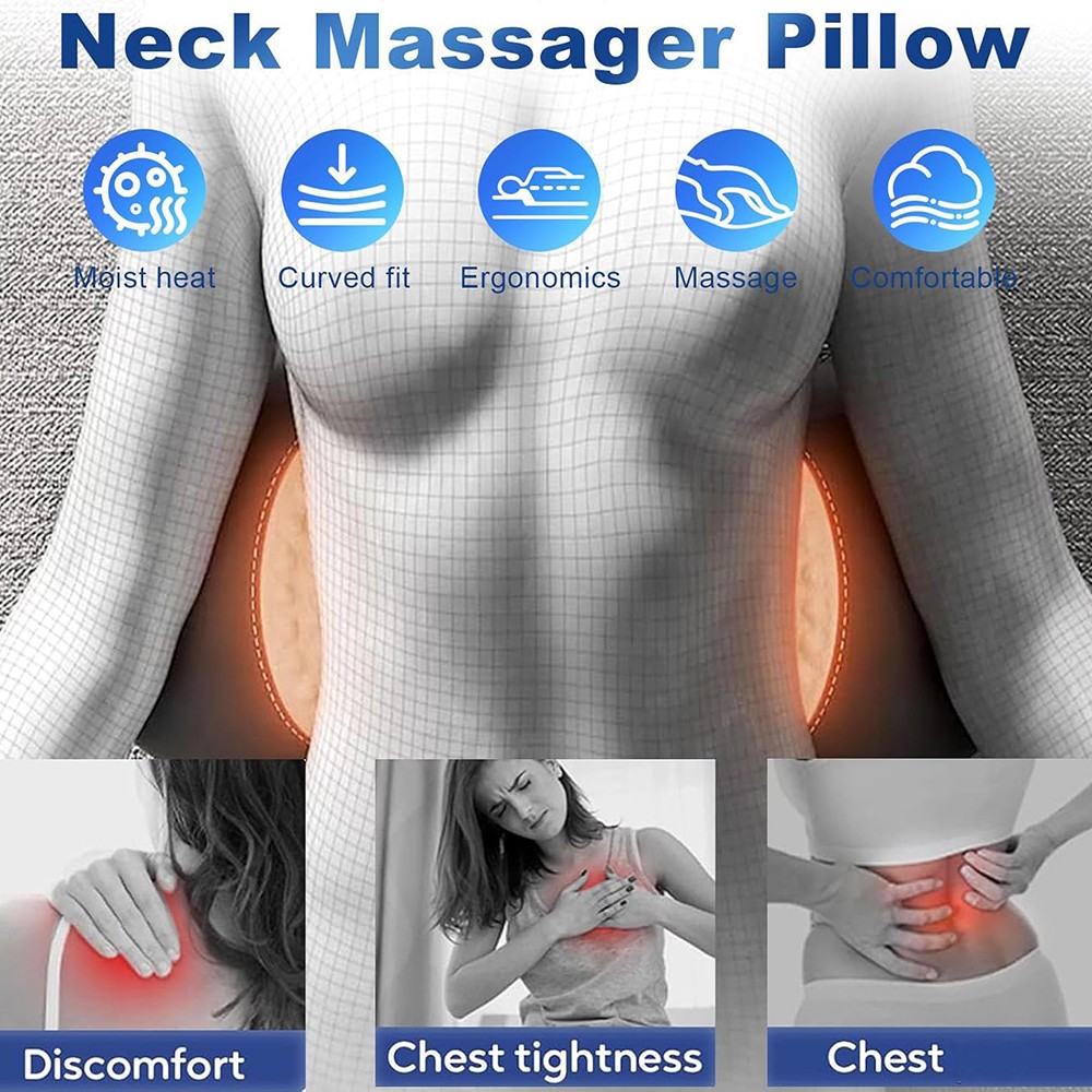 Electric Lumbar Support Pillow 3 In 1 Smooth Spine Triple Fusion Back Massager