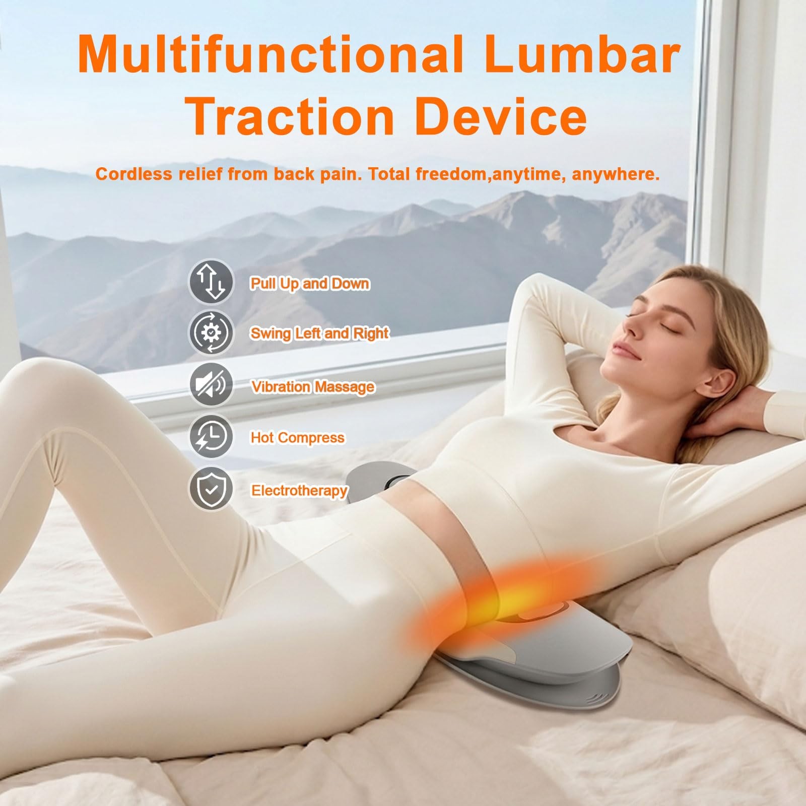 JIXFQ Smart Lower Back Massager for Lower Back Pain Relief, Cordless Battery-…