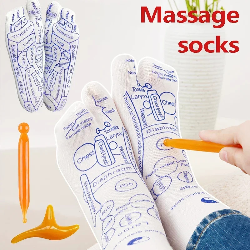 Acupressure Foot Massage Socks Reflexology Pressure Point Foot Care Tool