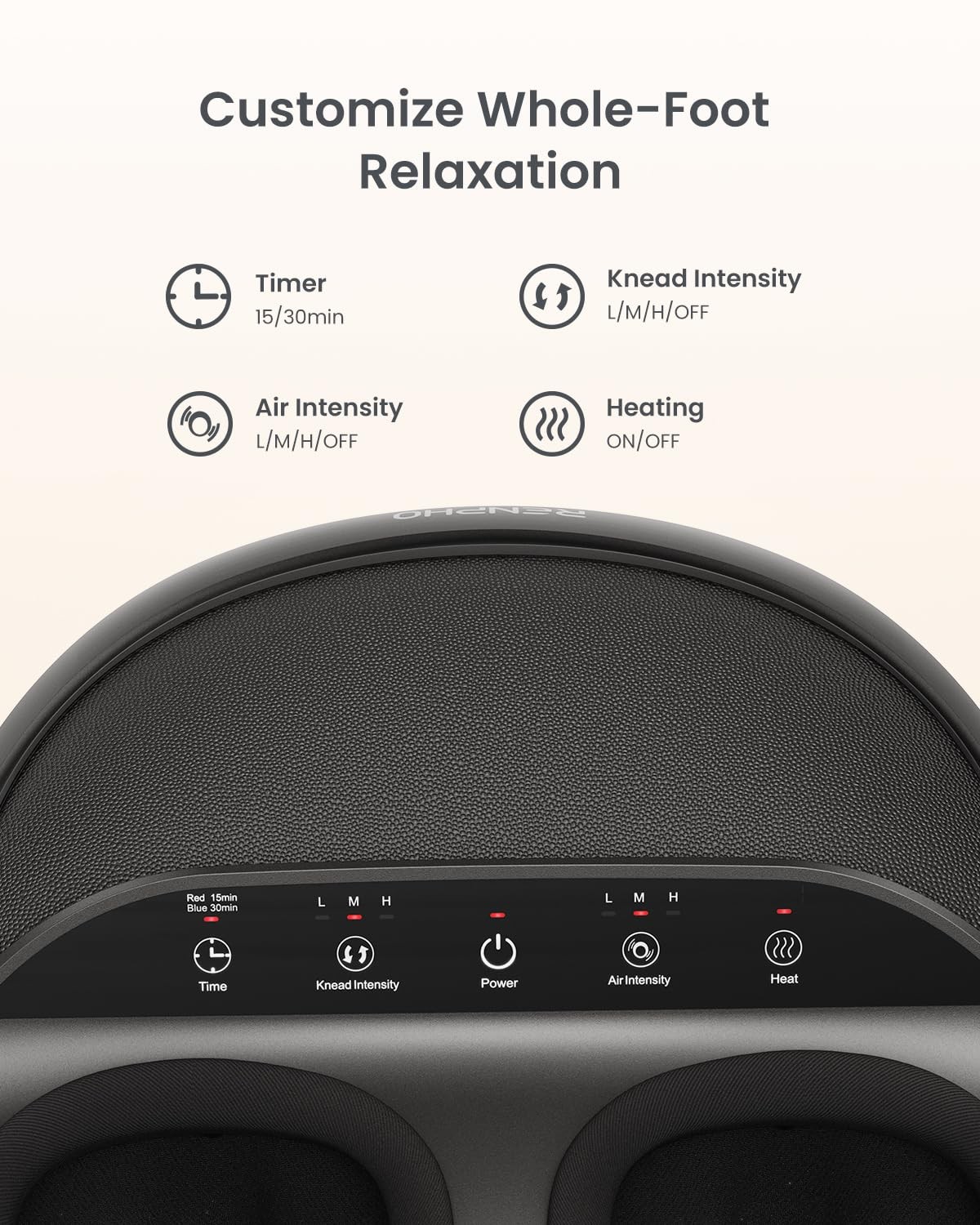 Full Foot Massager Machine, 2026 Upgraded Shiatsu Foot Massager with Heat, FS…