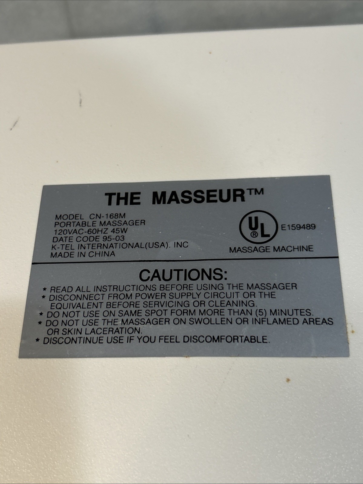 K-TEL The Masseur Deep Penetrating Shiatsu Massager
