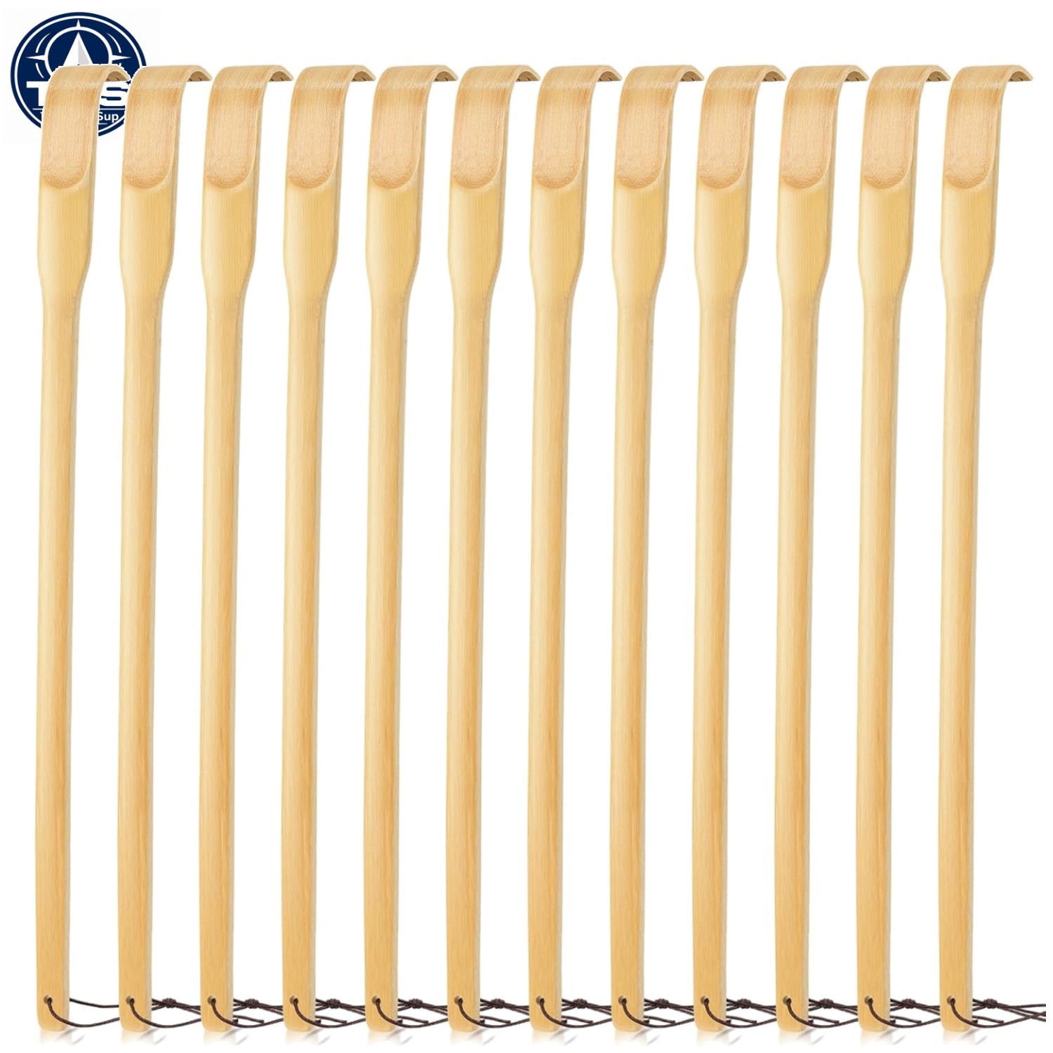 12 Pack Bamboo Back Scratchers 16.5 Inch Wooden Slim Self-Massager for Itches…