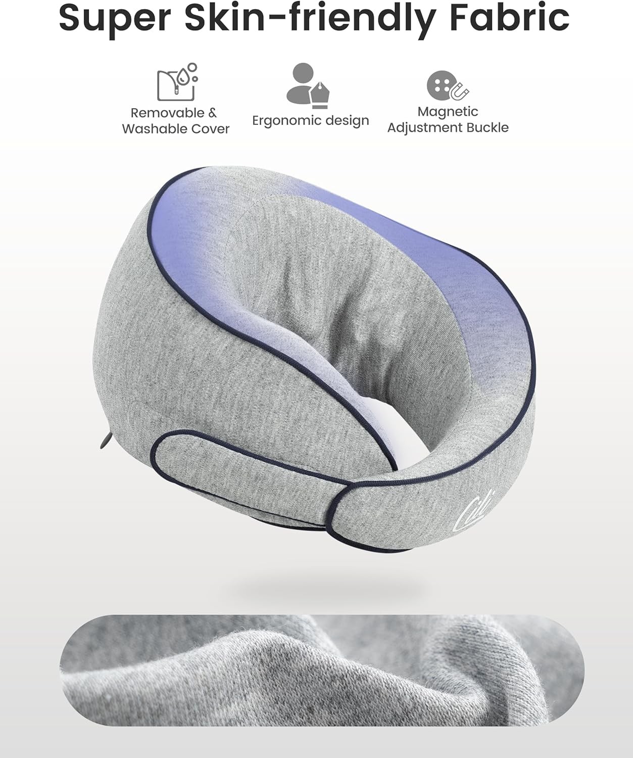 CILI cordless neck massage pillow with heating function and 3 adjustable levels