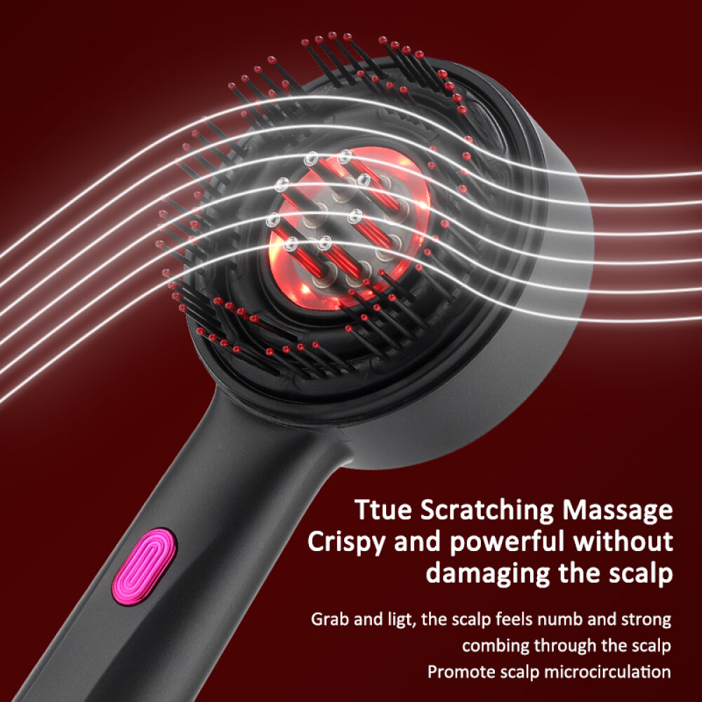 Electric Red Light Hair Brush for Hair Growth Hair Oil Applicator Massager Comb
