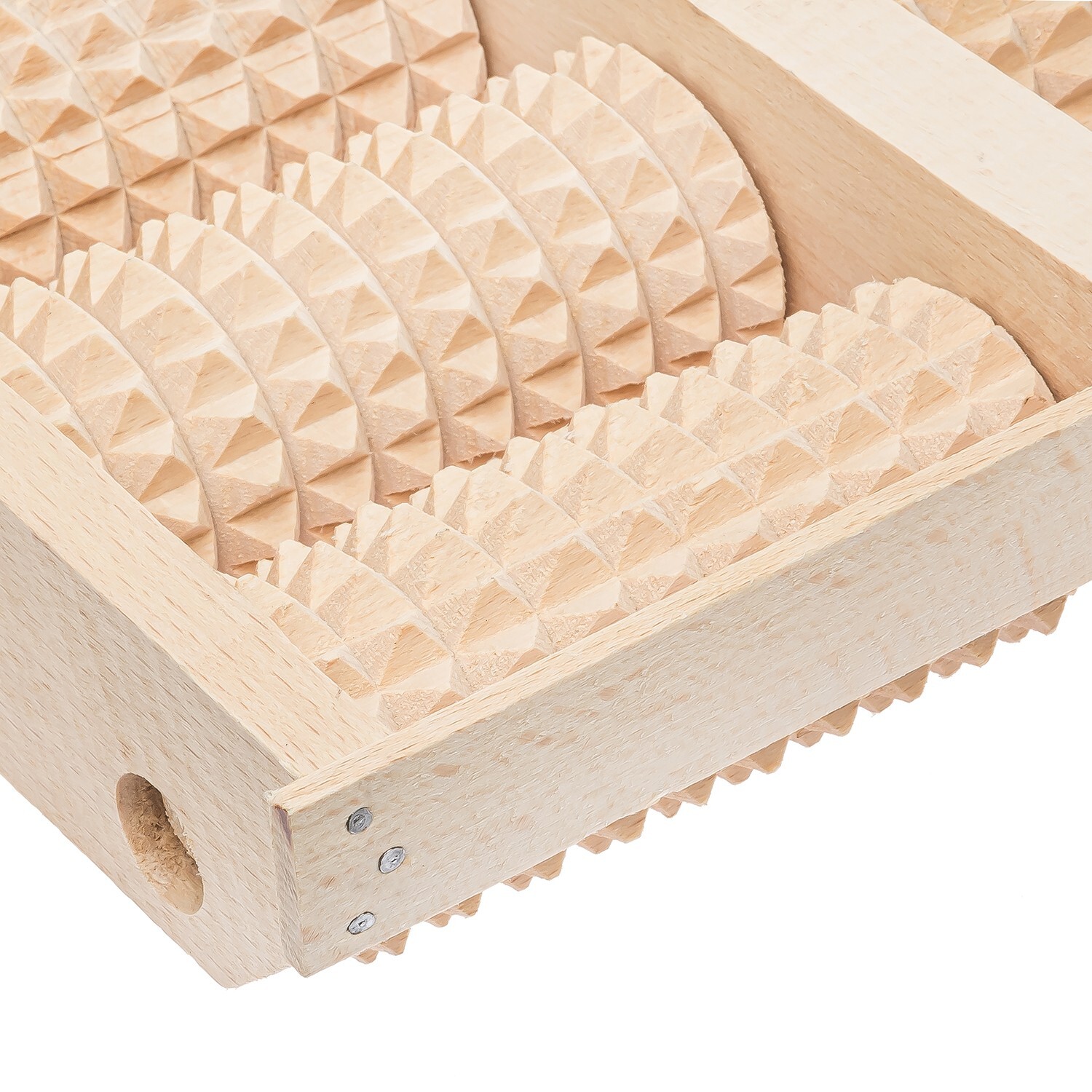 Wooden Foot Roller Massager, 8 Rollers for Both Feet, 10x10x2 in
