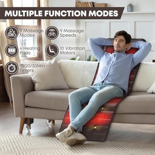 DOPICT MASSAGE-MAT, DETACHABLE NECK MASSAGER, FULL BODY, C-001-BROWN