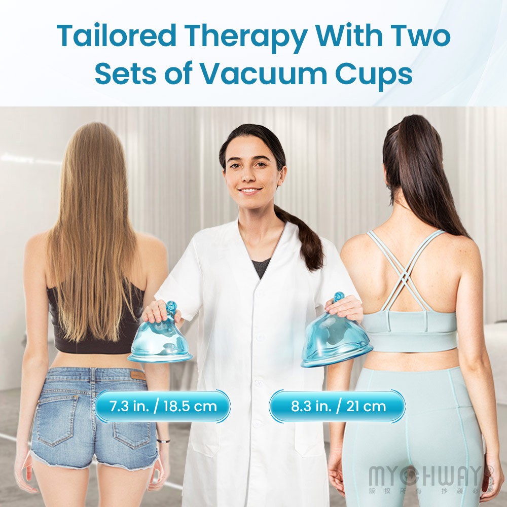 Professional Buttock Vacuum Therapy Machine -73kPa Strong Suction 4 Cups US