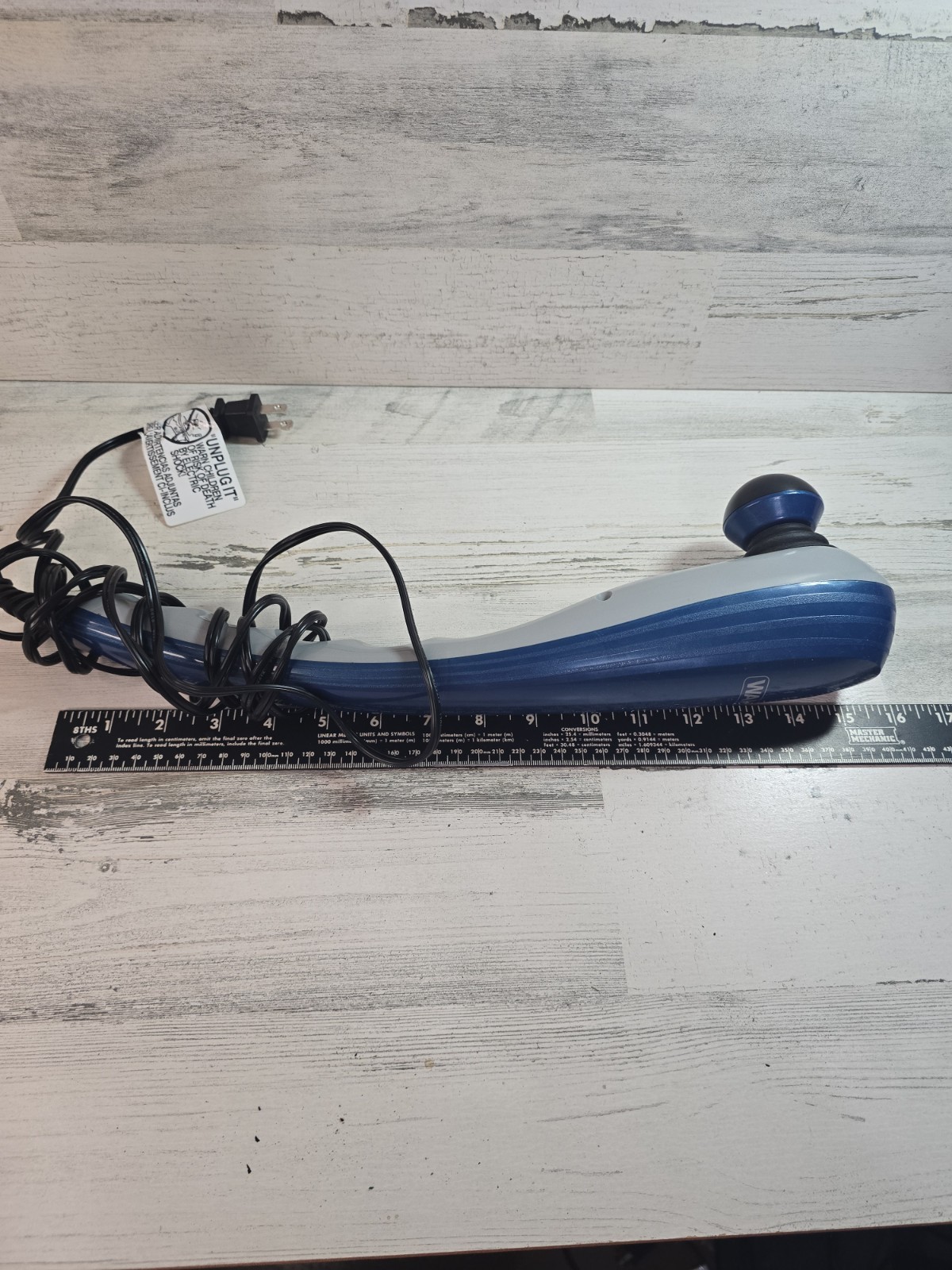 Wahl 4290 Deep Tissue Percussion Massager Handheld Corded Electric Blue Grey 12W
