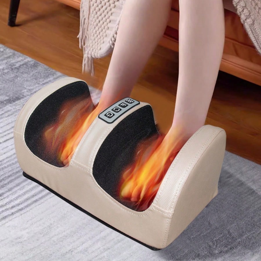 SpringSale Quilted Leather Massager Kneading Heat Therapy Acupoint Stimulation