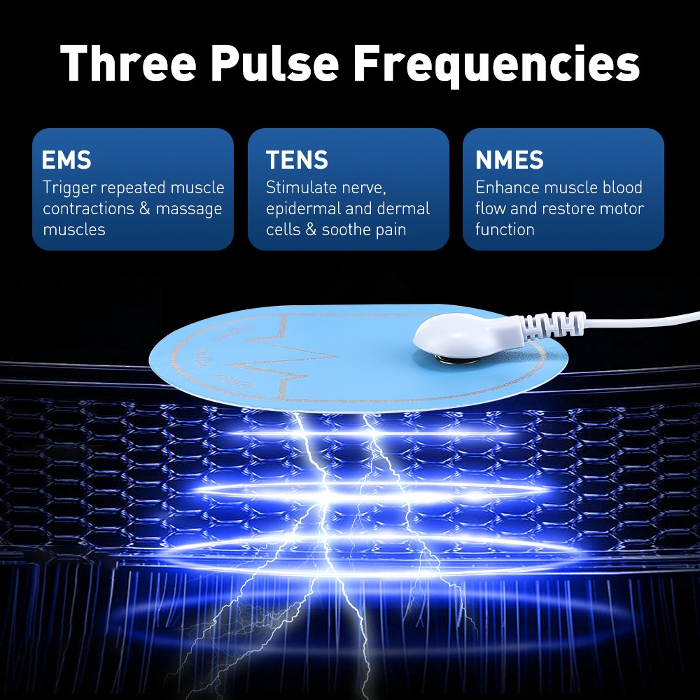 TENS Unit EMS Muscle Stimulation 2 Channel Electrical Pulse Massager Pain Relief