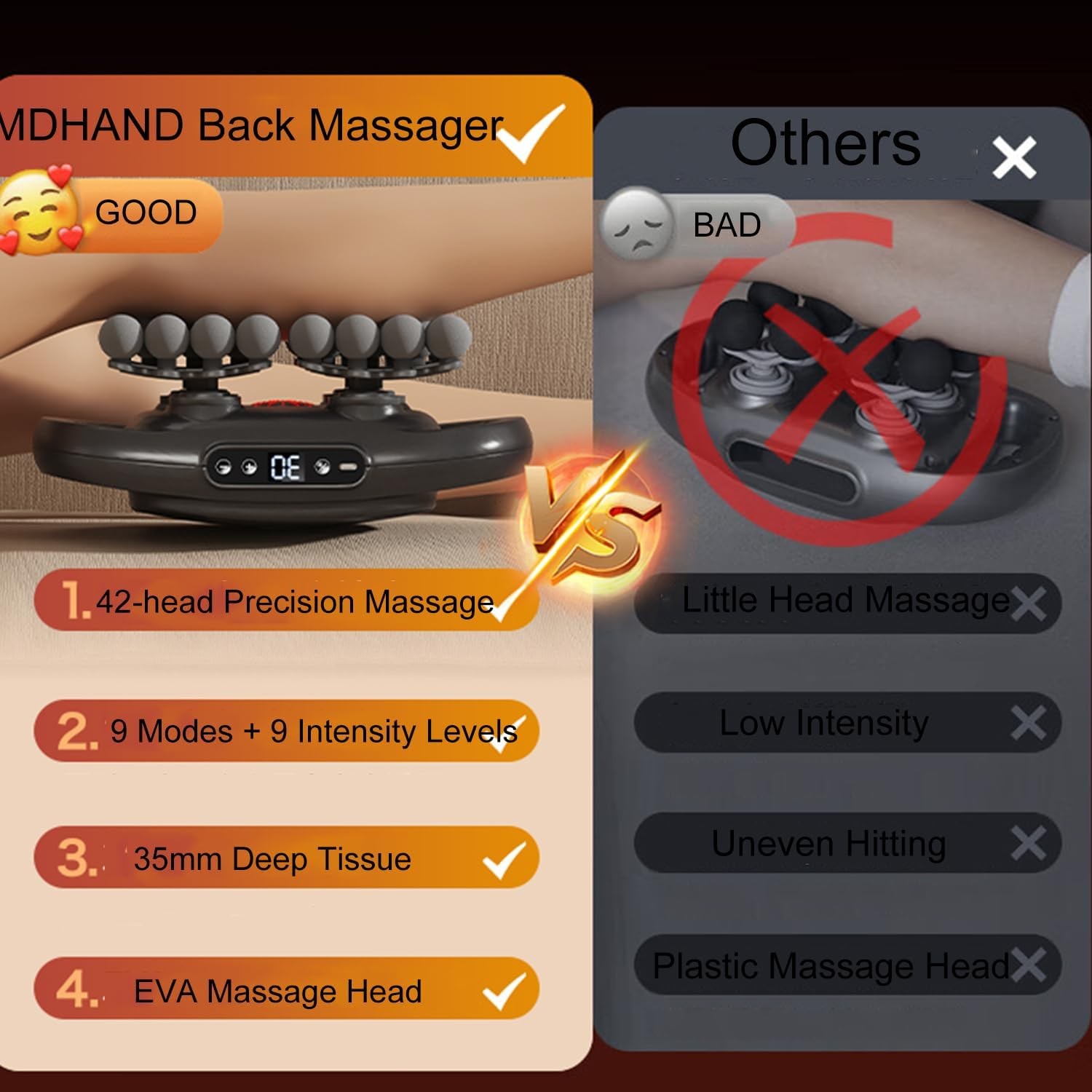 9Modes Muscle Massage Gun Deep Tissue Therapy for Body Back Leg Pain Relief Gift