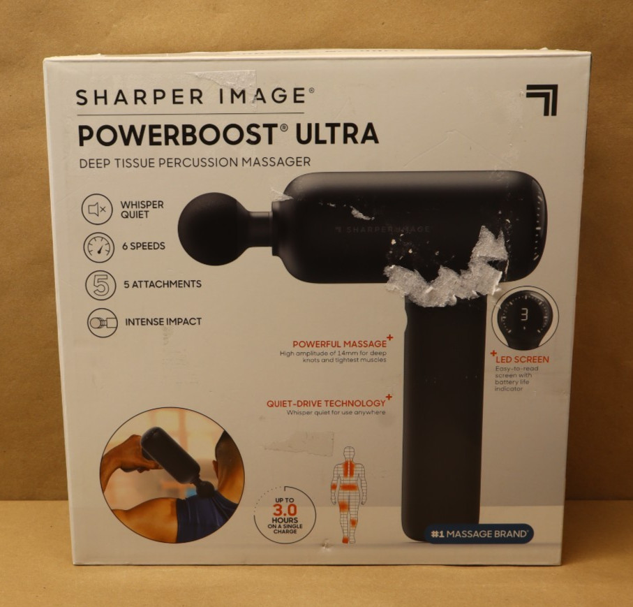 Sharper Image Powerboost Ultra Deep Tissue Percussion Massager Open Box