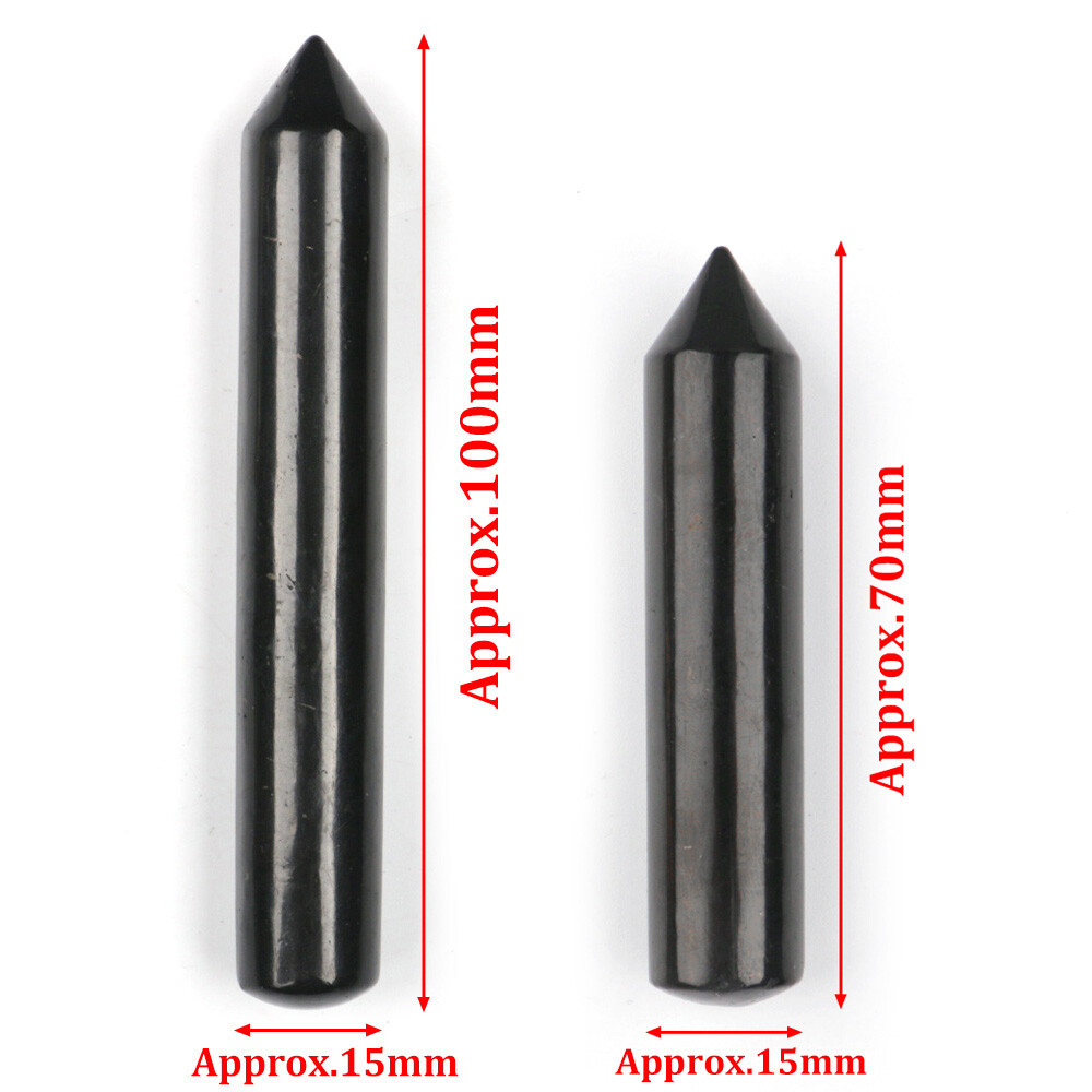 1x Shungite Massage Wand Stick Polished Crystal Point Towel REIKI EMF Protection