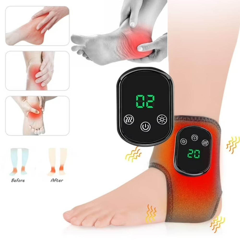 Electric USB Heating Warm Ankle Pad Heated Massager Pain Relief Heat Brace Wrap