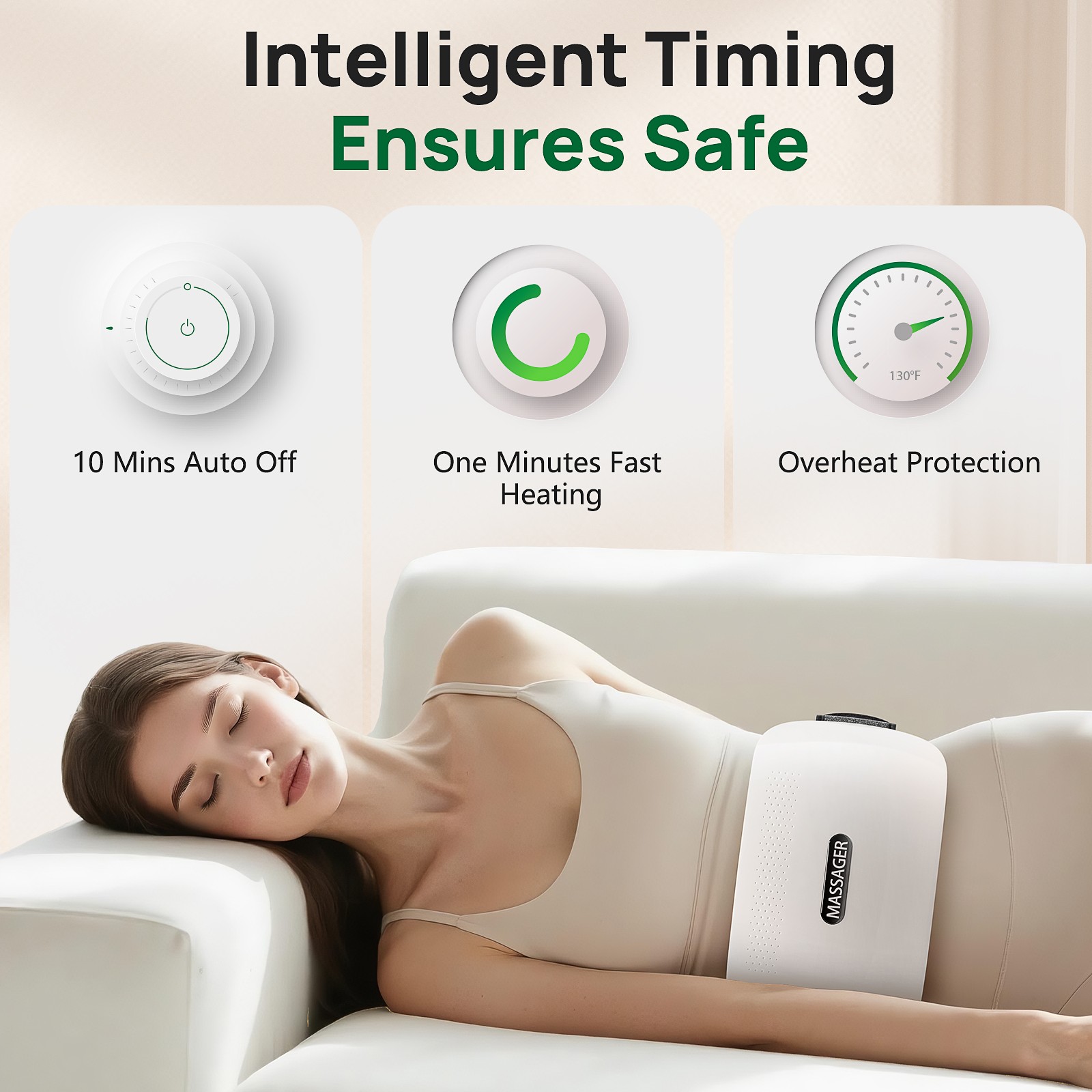 Cellulite Massager Machine Double Disc Abdominal Massager w/Heat for Digestion