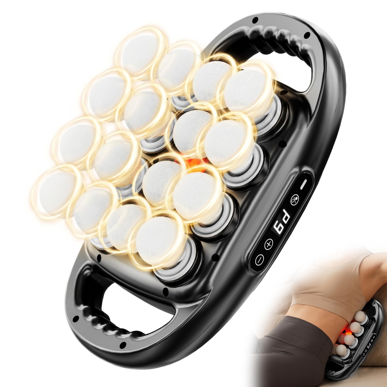 16 Head Deep Tissue Massage Gun, Handheld Percussion Massager for Back, Neck,…