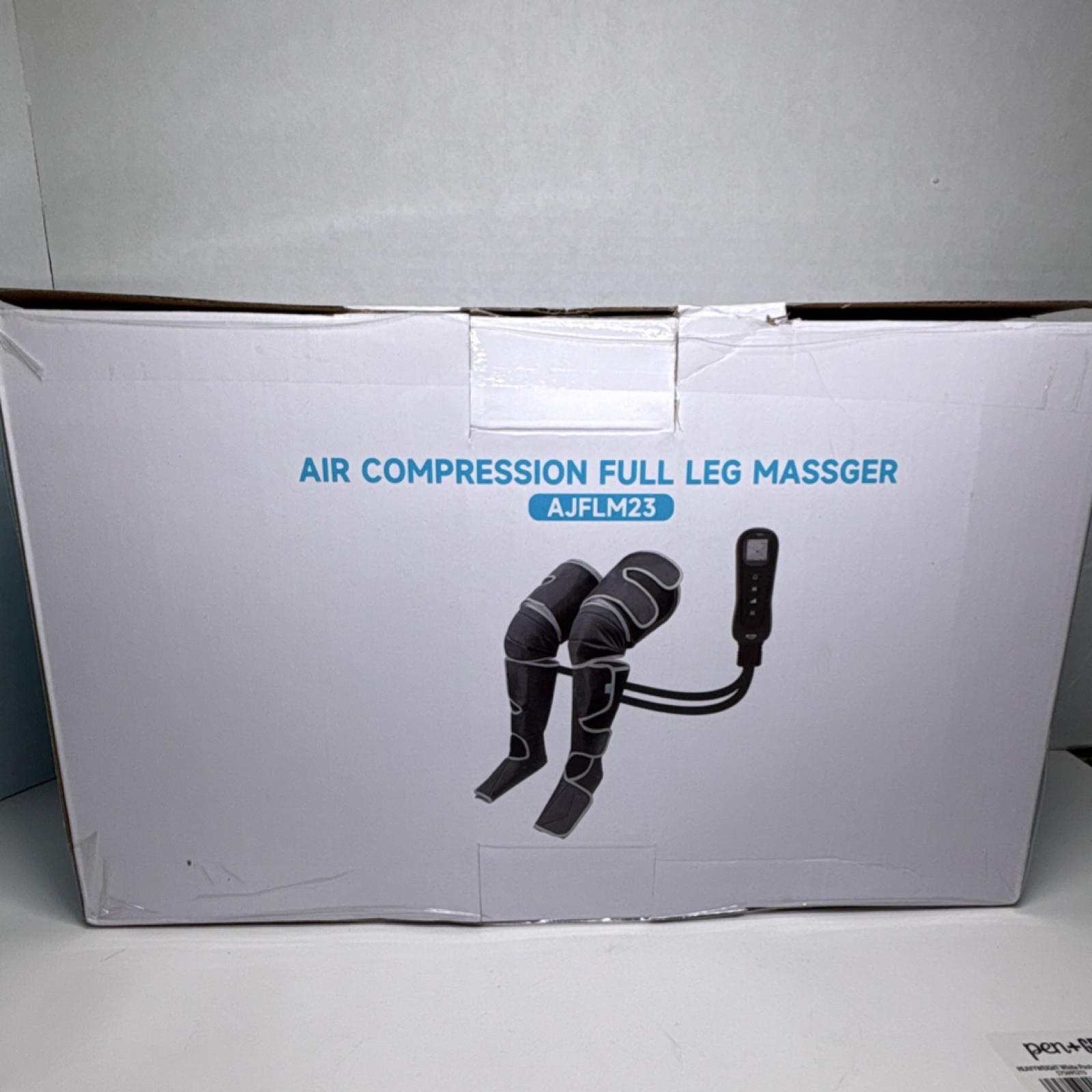 alljoy AJFLM23 Air Compression Full Leg Massager Heat LCD Screen Black