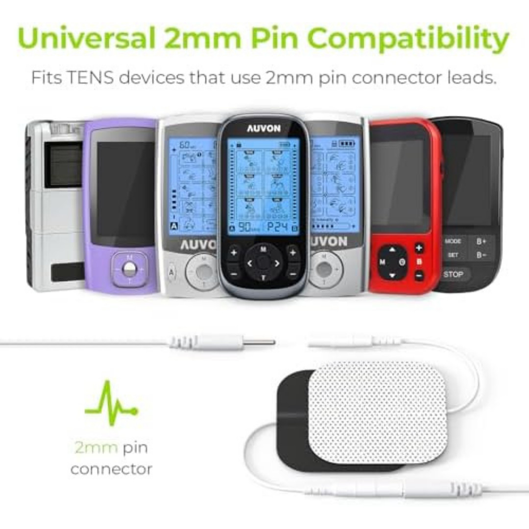 AUVON TENS Unit Pads Electrode Patches with Upgraded Self-Stick Performance