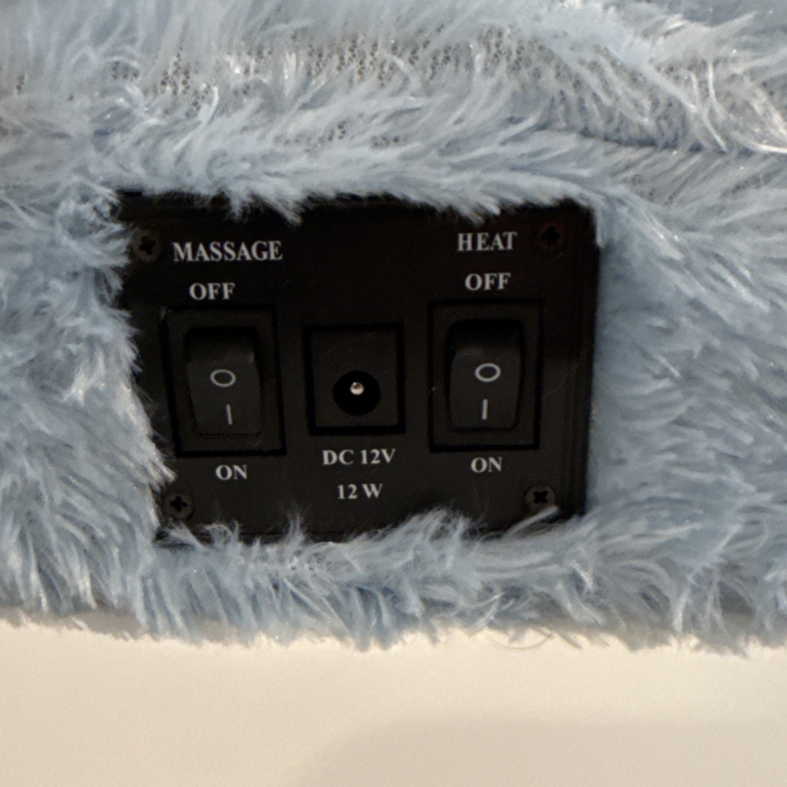 Vibrating Heated Foot Massager Blue Polyester DC 12V MPN H-0742-2
