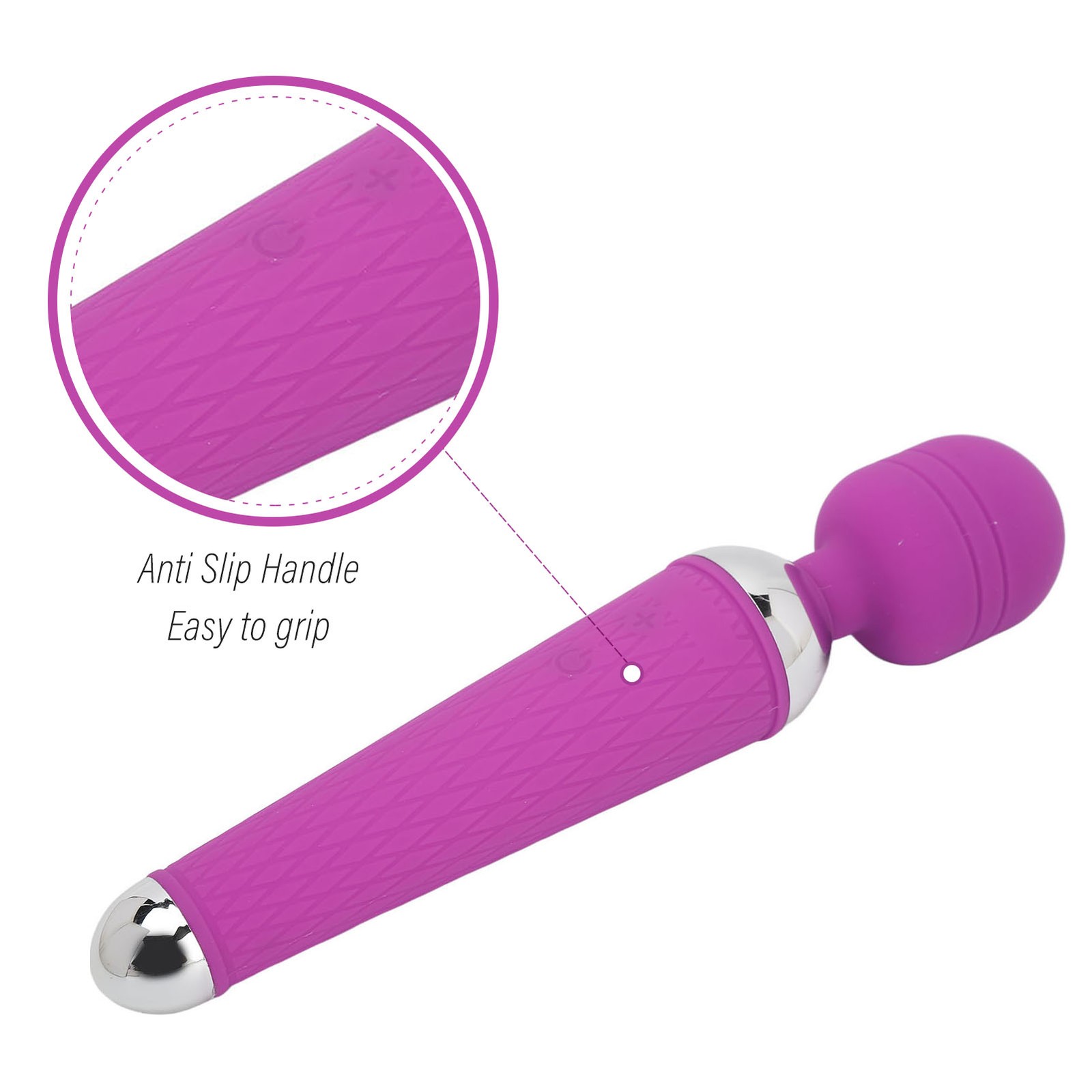 1 Cordless Vibrators Wand Rechargeable Relaxing Muscle For Home Use ABS