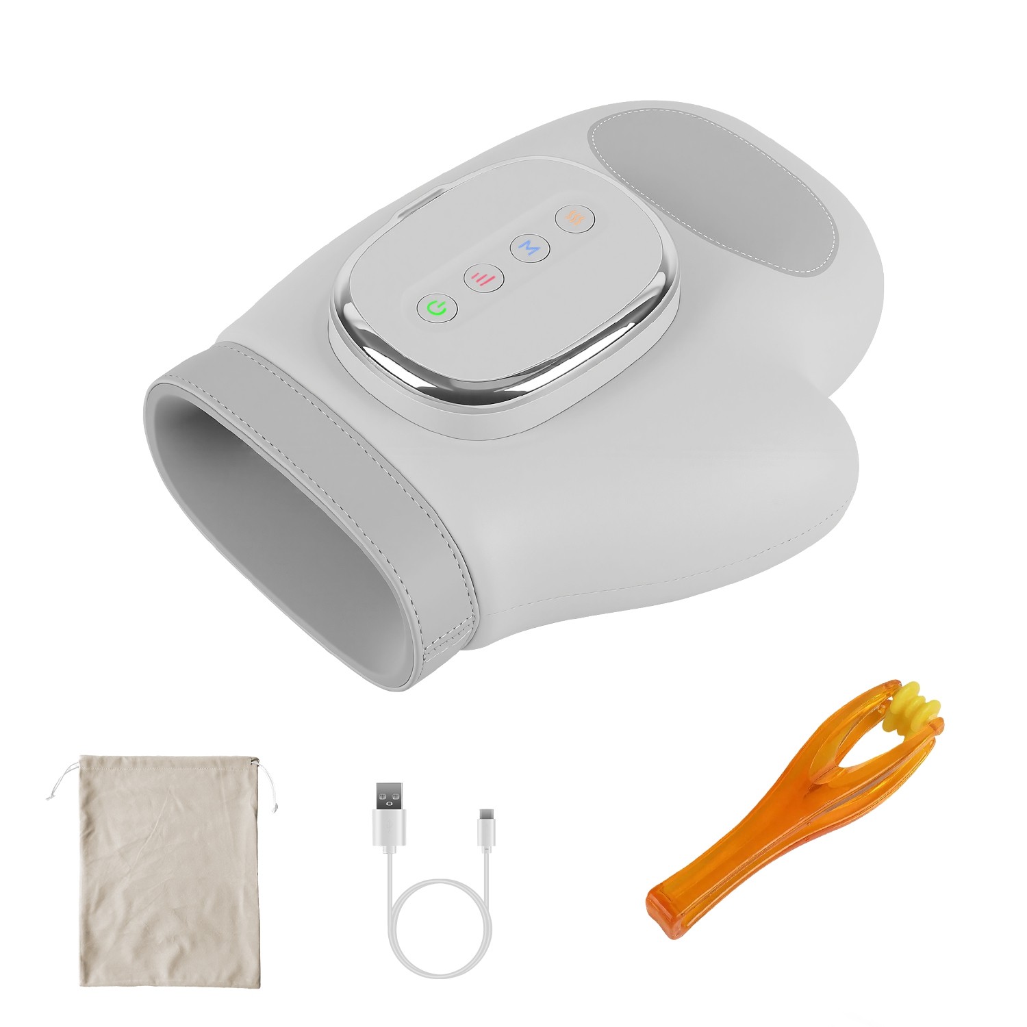 Cordless Hand Massager With Heat 3 Modes 5 Intensity Levels And Carry Bag
