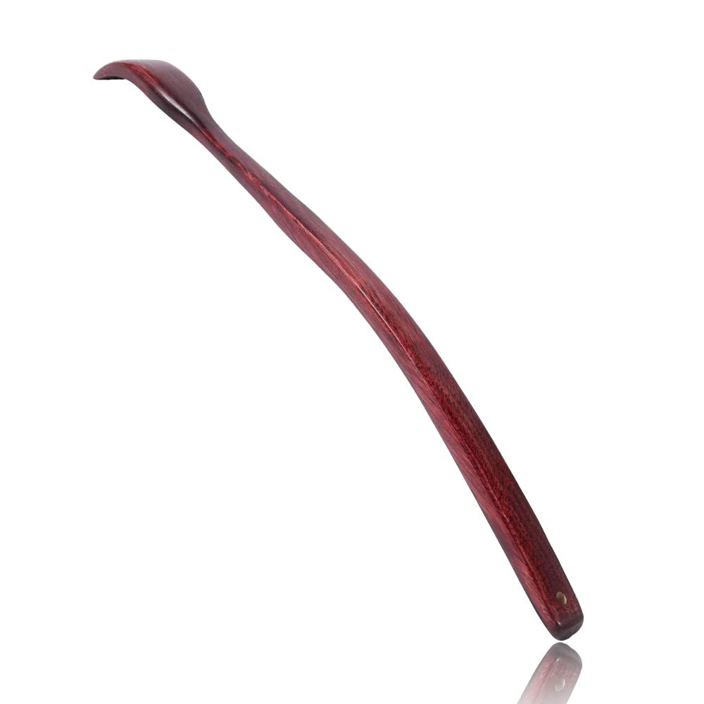 «ITCHY-BAN 18″» Wooden Back Scratcher Oversized Curved Handle Brown»