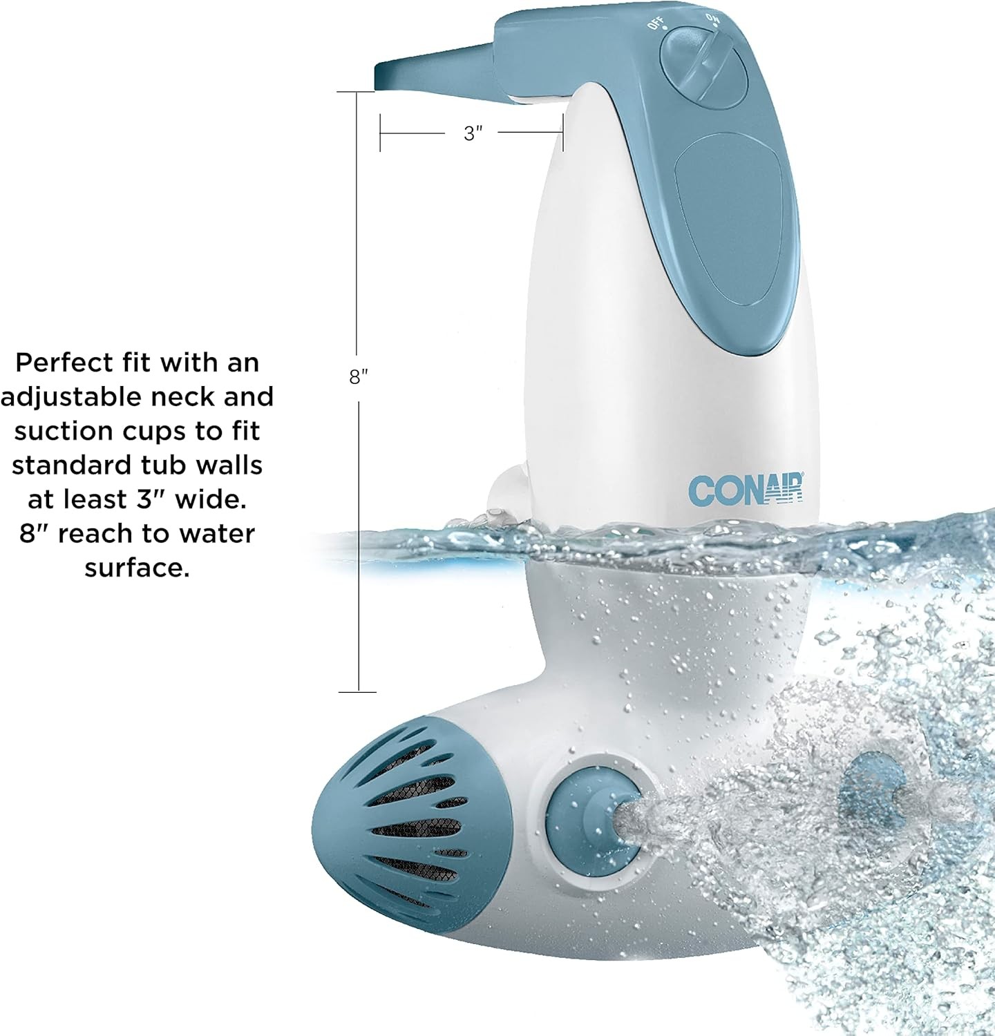 Conaircare Jet Hydro Spa with Dual Hydro Jets & Invigorating Bubbles Bathtub