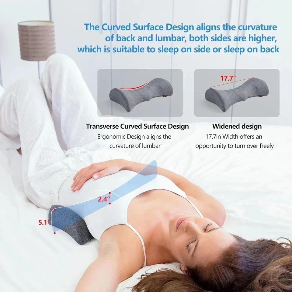 3 In 1 Electric Lumbar Support Pillow Smooth Spine Triple Fusion Back Massager