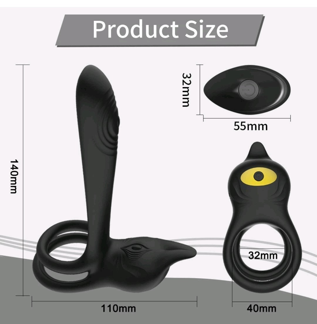 Couple Dual Band Vibrating w/ Remote & Shaft Sleeve Silicone ABS New Sealed